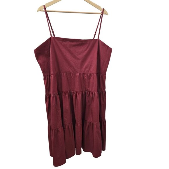 Gap Cami Tiered Dress Womens Size 20 Red Clay Boho Cottagecore Spaghetti Straps‎ - Picture 1 of 12